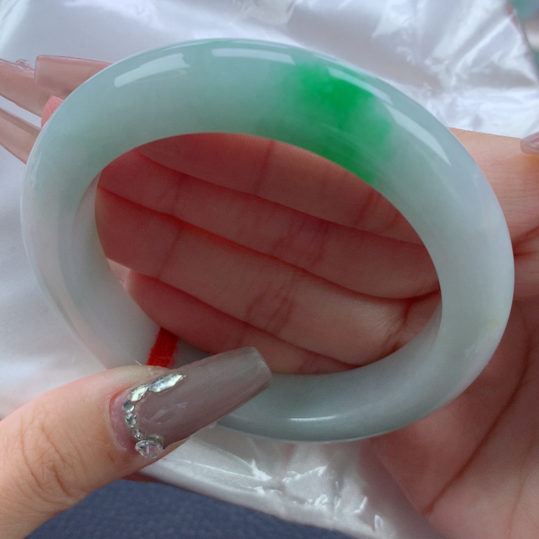 翡翠手镯未镶嵌55.7正圈