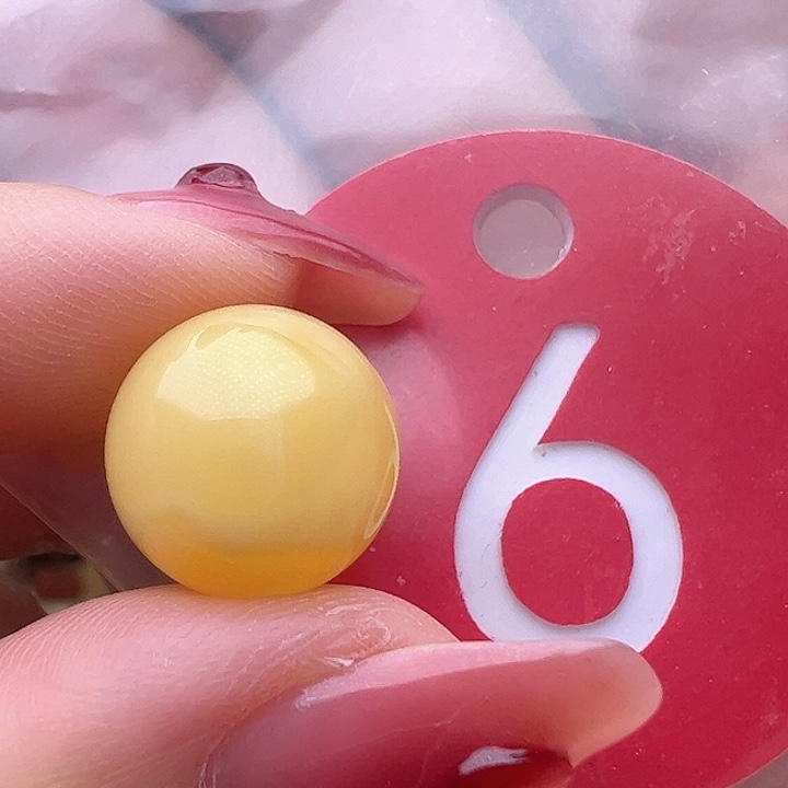 蜜蜡裸石未镶嵌微金沙 12.2mm 圆珠