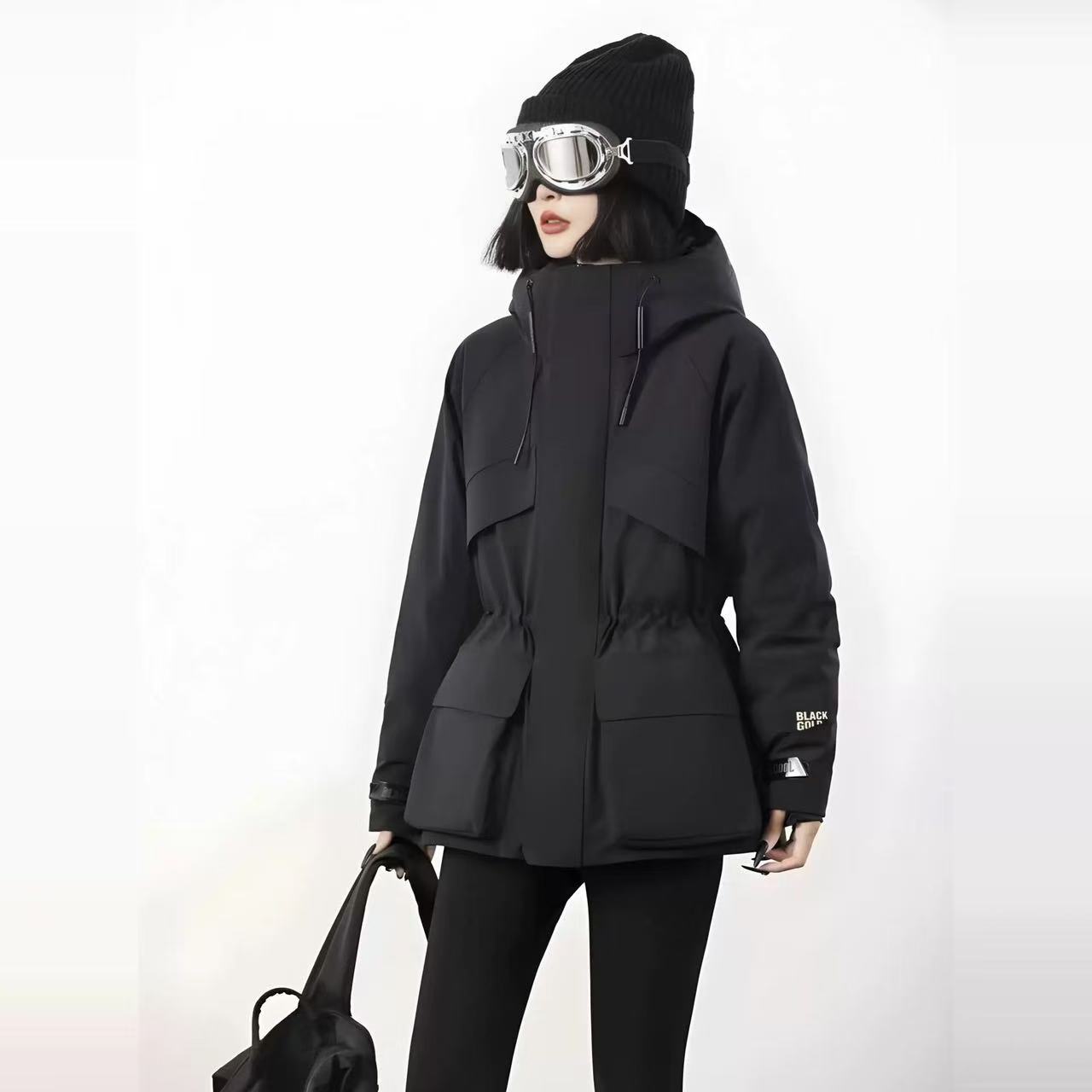 2025年新款全新风壳鹅绒羽绒服派客服连帽女XD
