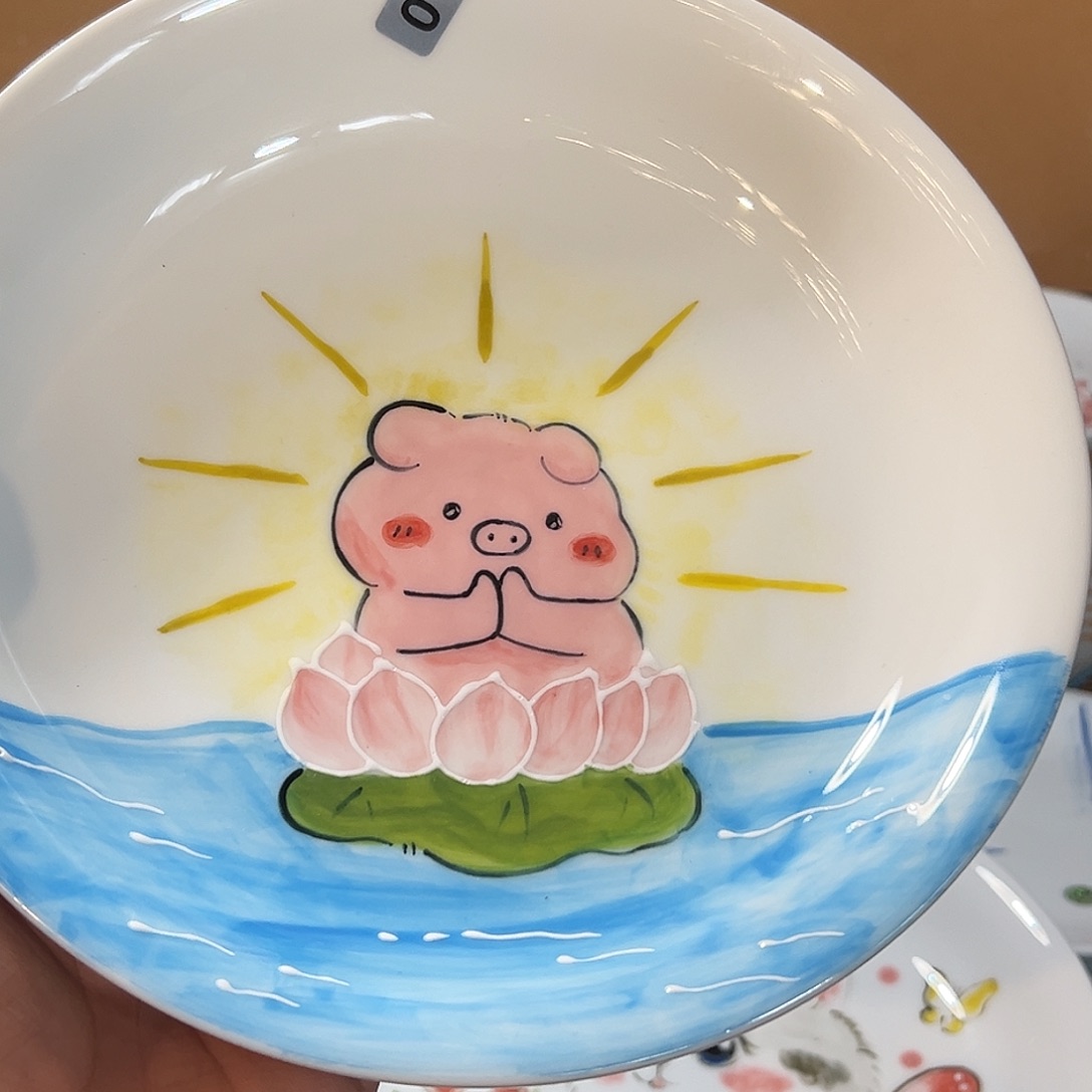 陶瓷景德镇手工高温陶瓷8寸