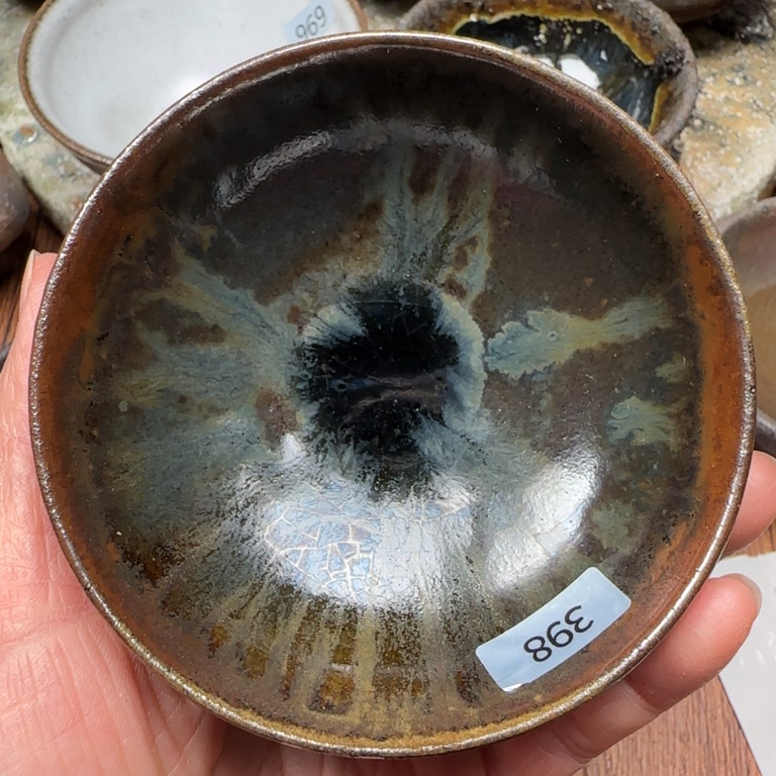 柴烧建盏茶盏茶杯398