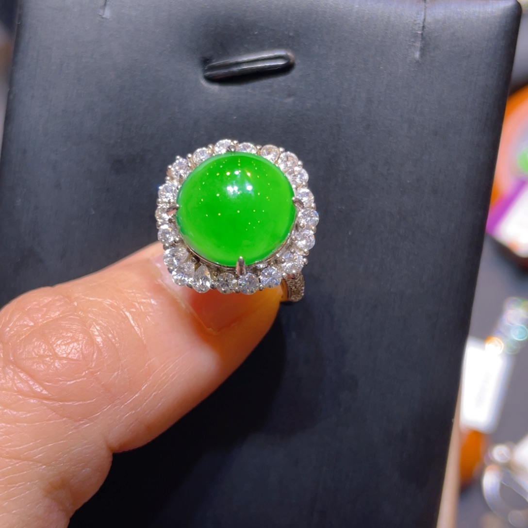 翡翠银S925镶嵌颈饰