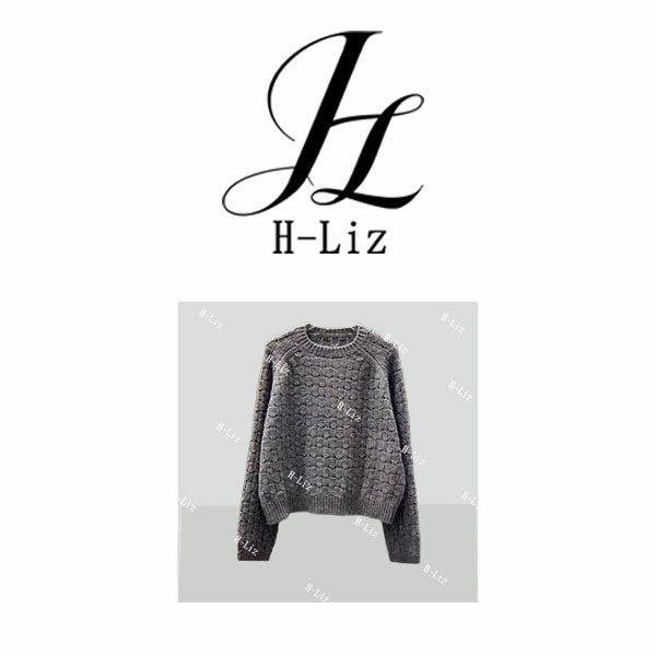 【H-Liz】秋冬季长袖毛针织衫上衣时尚女装 81531-1