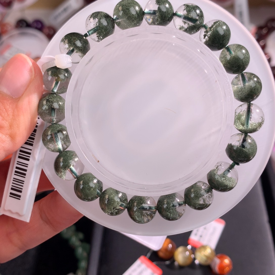 未镶嵌手链水晶绿幽灵