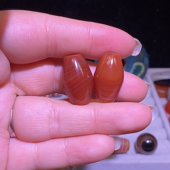 蓝***浮玛瑙/玉髓未镶嵌颈饰