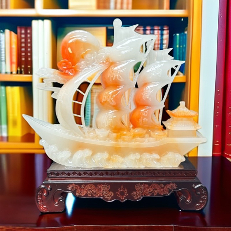 长30公分高30公分红花麻绳款一帆风顺客厅玄关博古架乔迁开业送礼