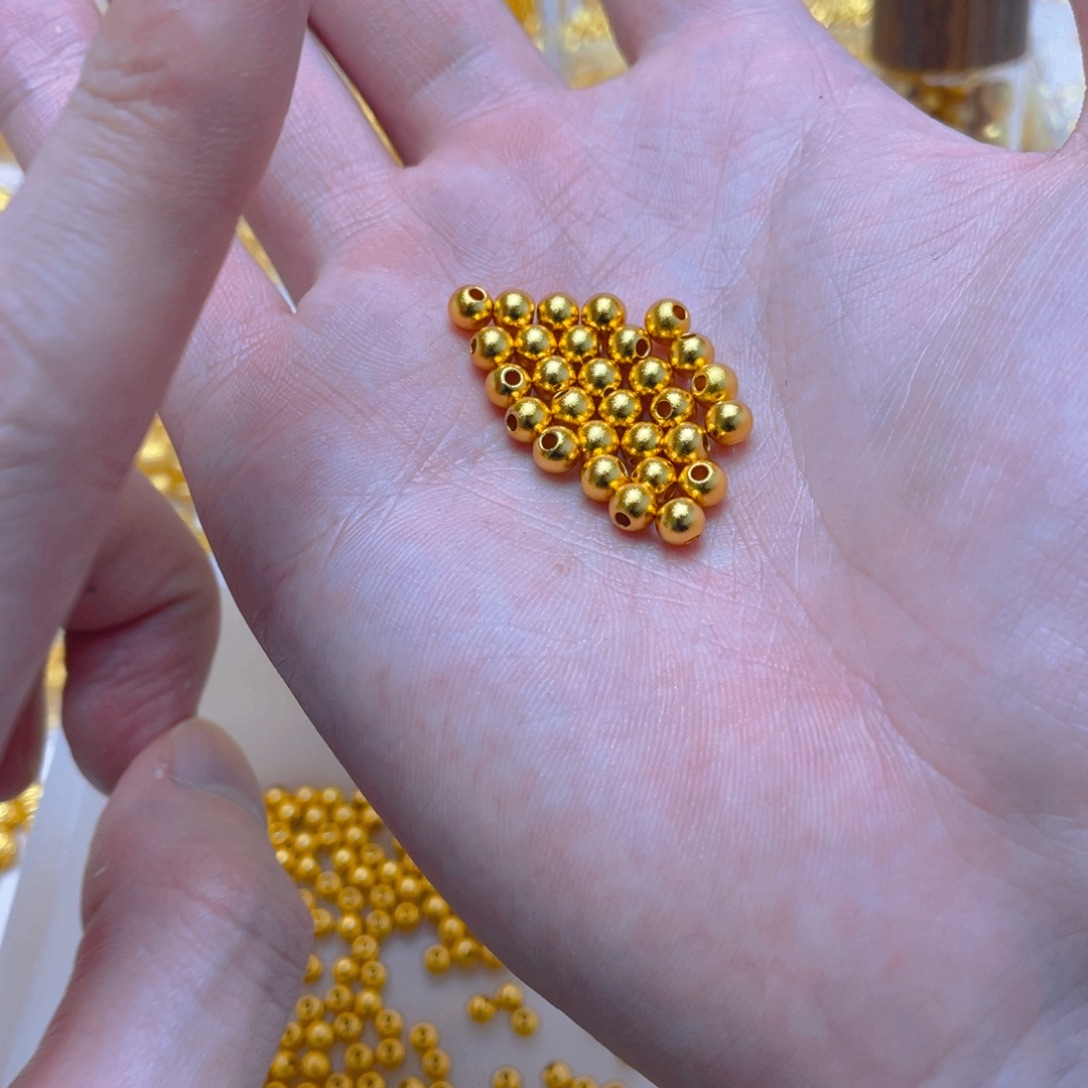 锆石铜合金新款高货古法珠5mm10颗