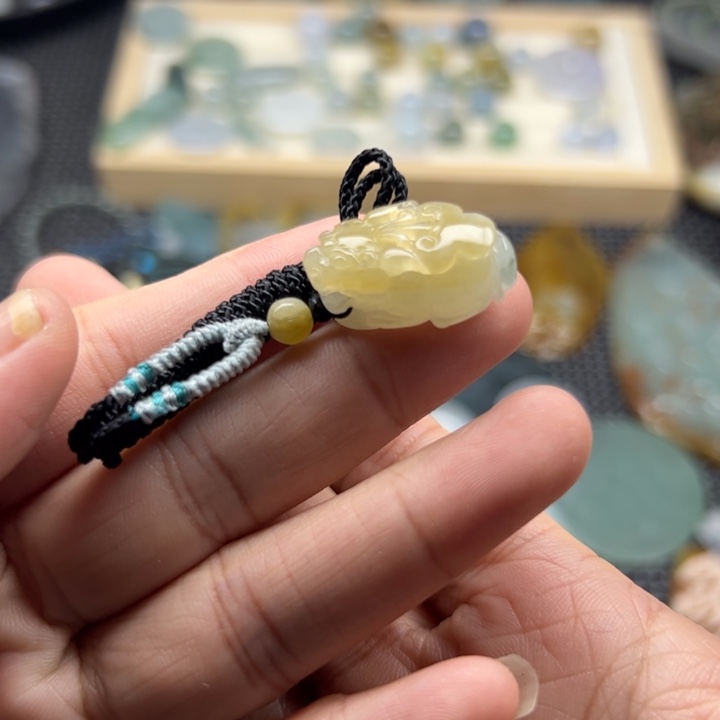 翡翠未镶嵌颈饰貔貅