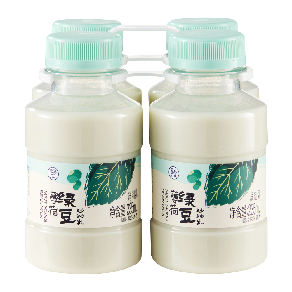 盒马 薄荷绿豆沙沙乳 235mL*4