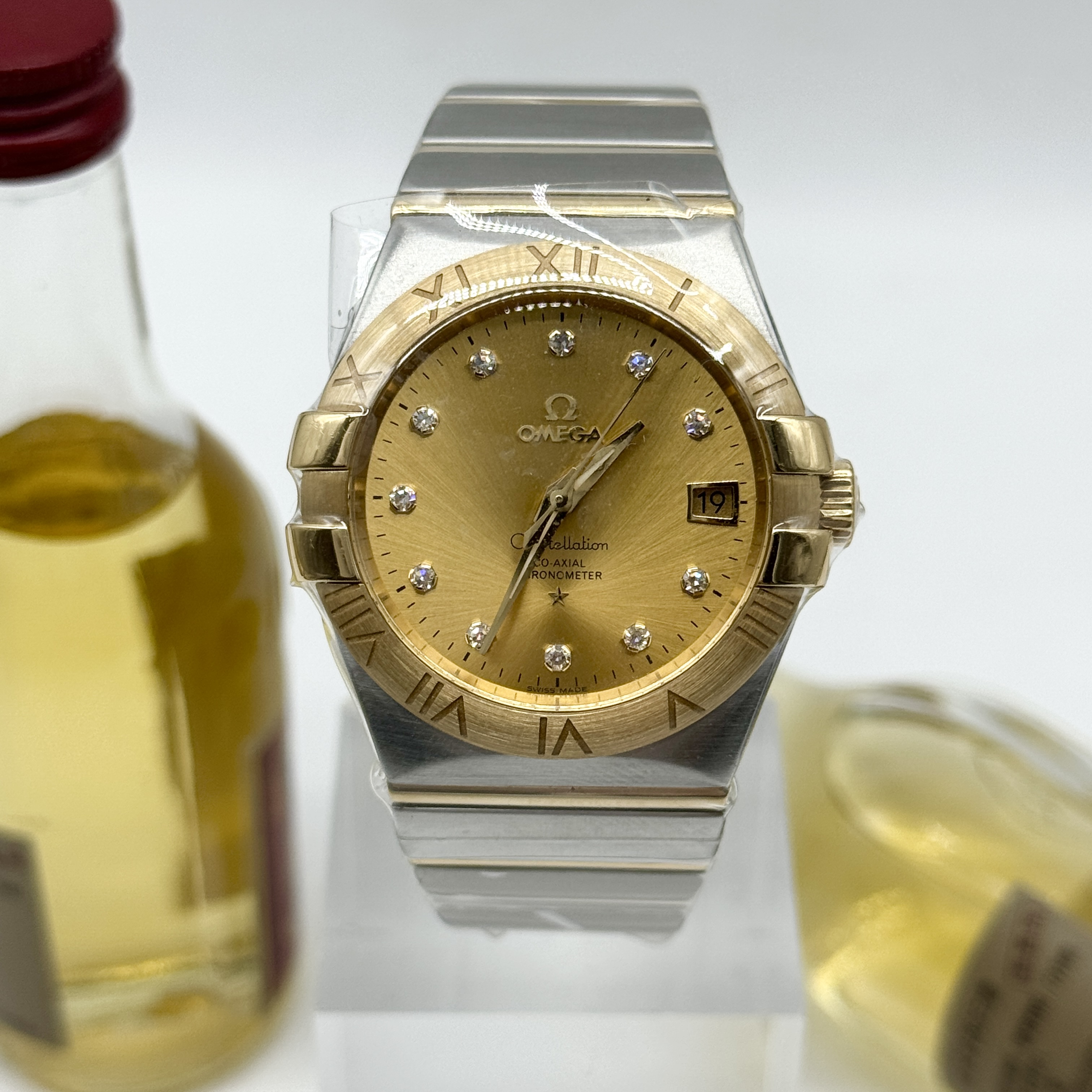 99新 Omega/欧米茄 星座系列 自动上链 精钢+18K黄金 35mm 21全