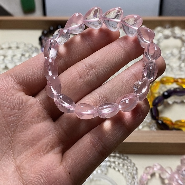 非金属星光粉爱心手串 