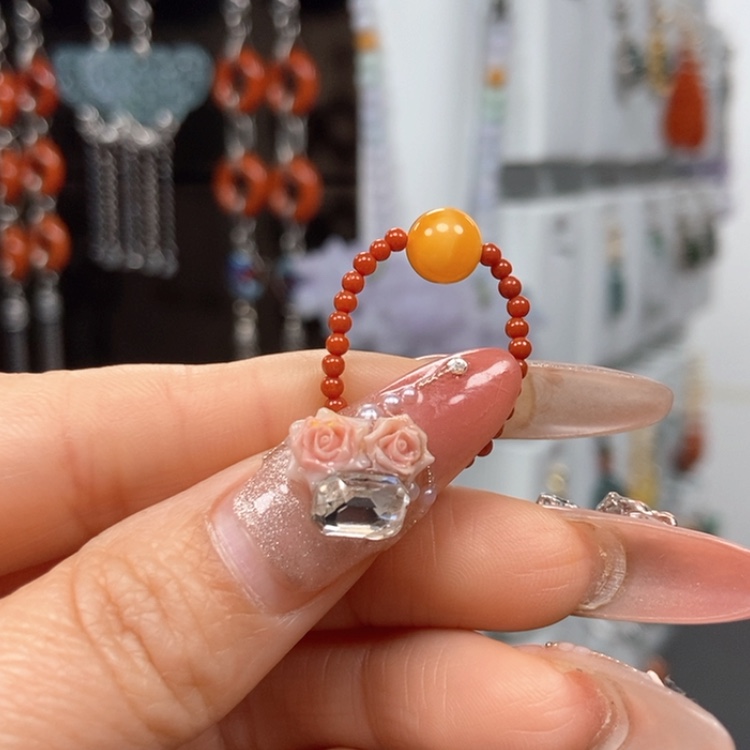 【闪购商品】琥珀戒指未镶嵌戒指