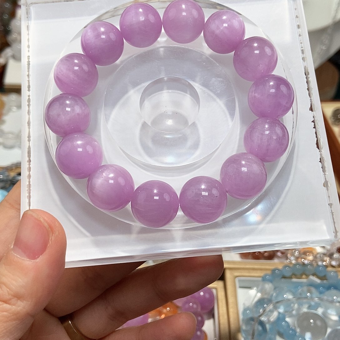 水晶手串未镶嵌小*紫锂辉15➕