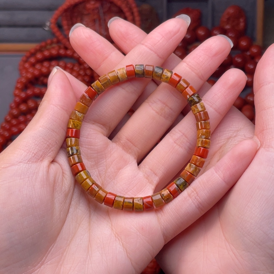 南红玛瑙未镶嵌配饰卡6mm