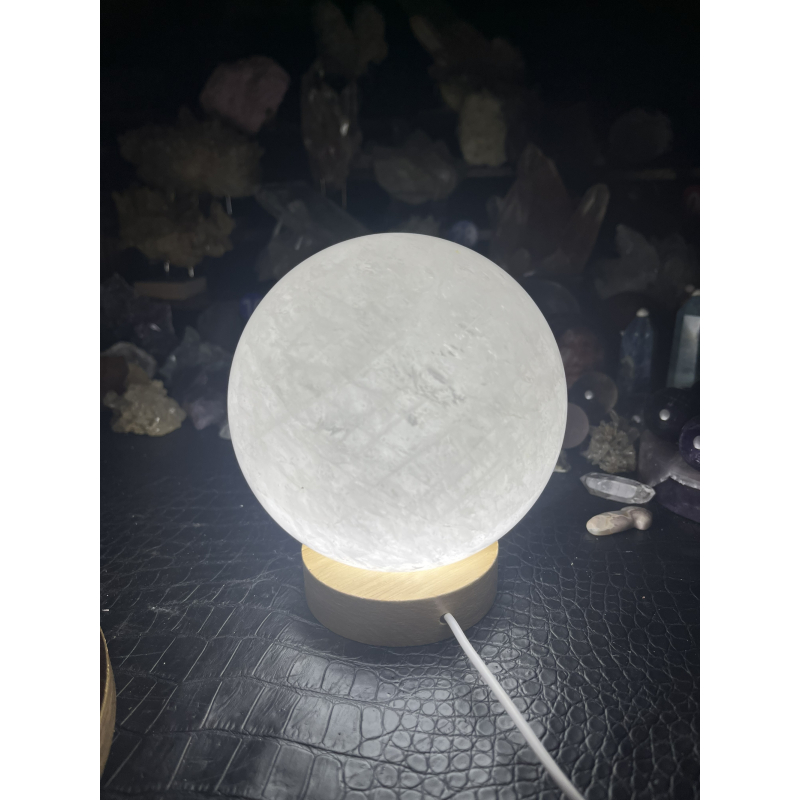 卡12雪球超级适合做夜灯白水晶球意境氛围灯洁白无瑕