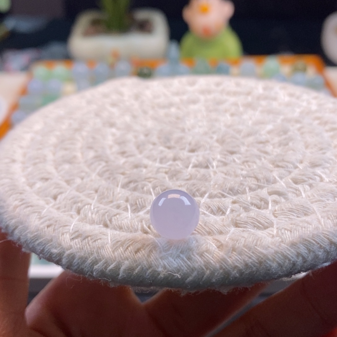 翡翠散珠天然翡翠粉紫9.3