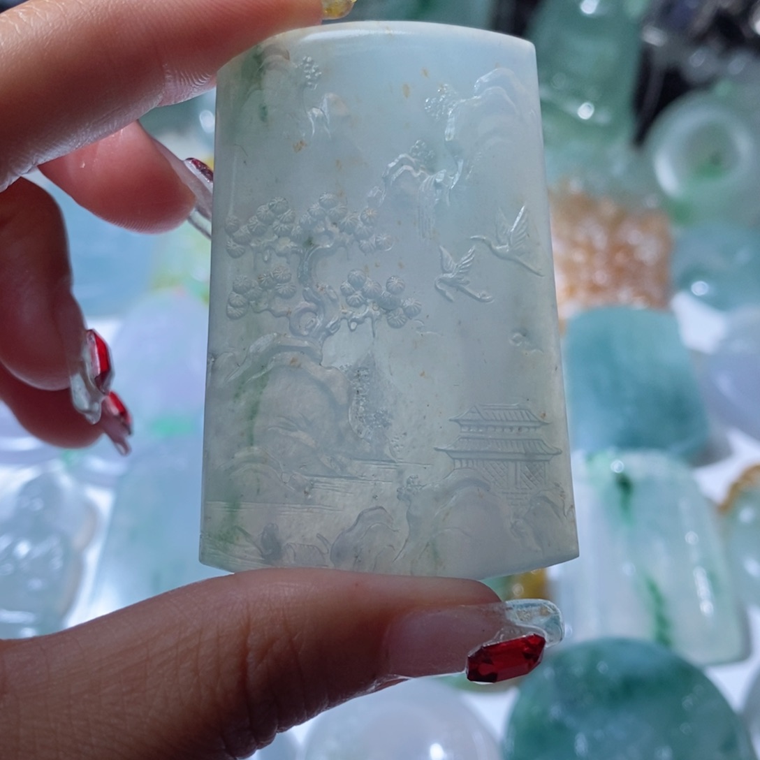 定制翡翠未镶嵌Y***飞天然翡翠