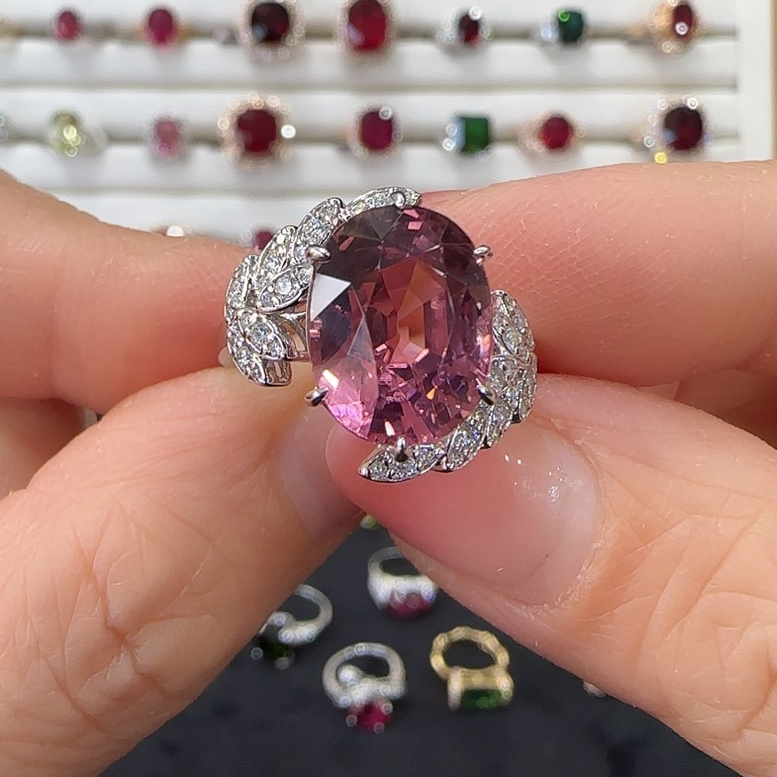 碧玺戒指18K金镶嵌7.21ct