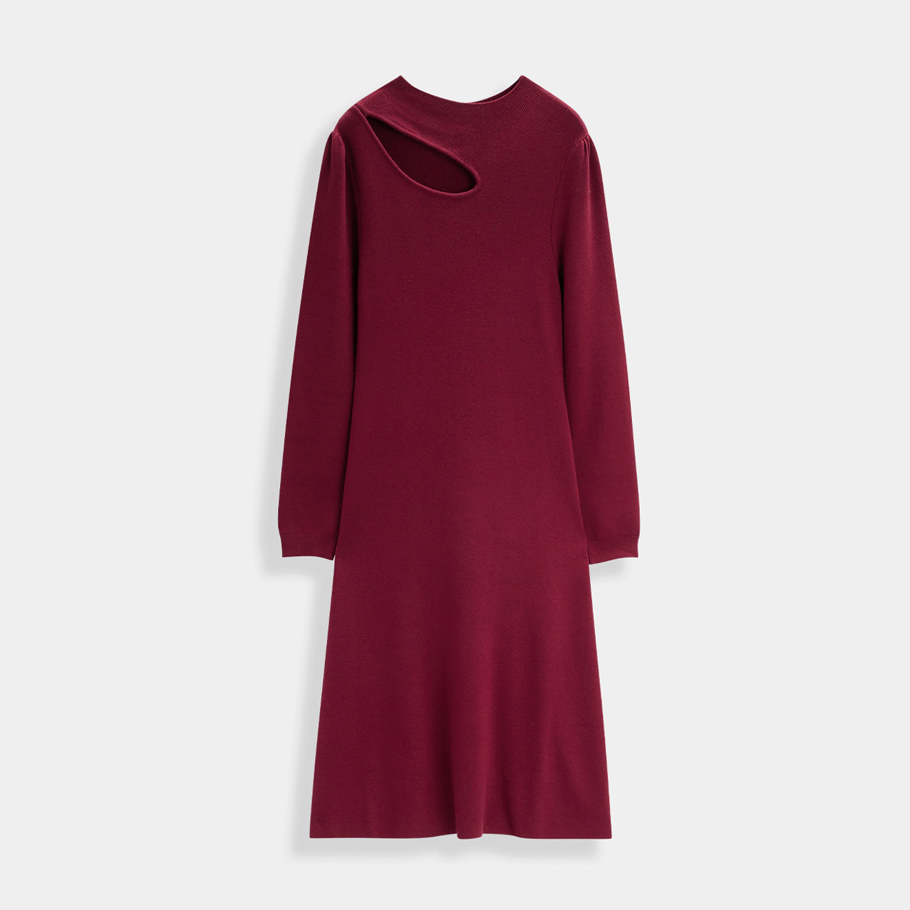 IEF/爱依服裙子2025秋季新款韩版通勤气质设计感百搭毛织连衣长裙