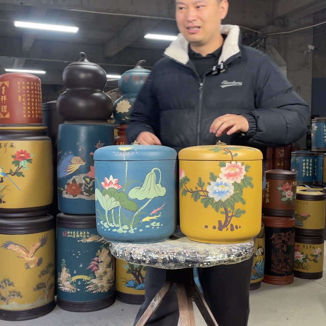 宜兴原矿紫砂茶叶罐