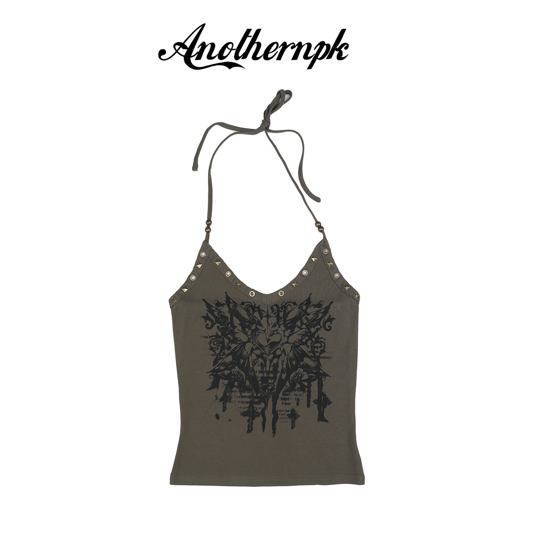 ANPK街头辣妹挂脖背心夏季春夏小众内搭复古轻奢设计师A5F01B0091