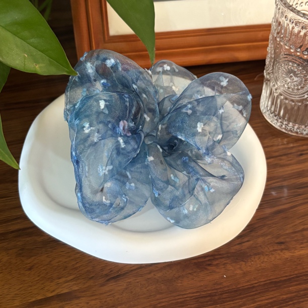 星河入梦欧根纱大肠发圈头花简约清新马尾扎头发甜美