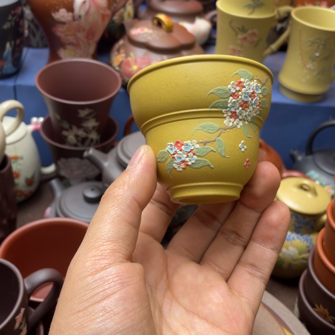 红泥茶杯紫砂主人杯80cc