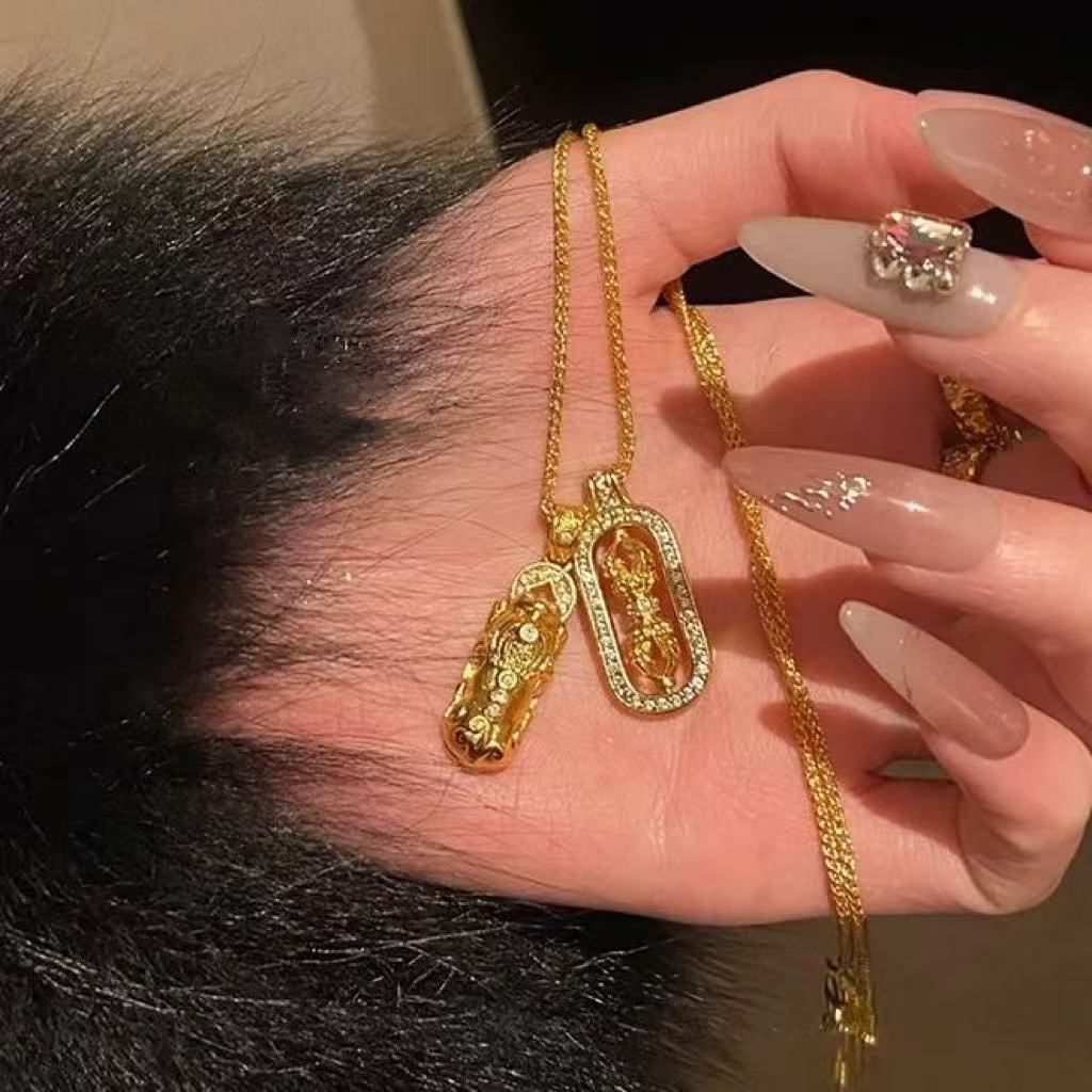 坠链均足银 金禧银风中国风原创设计女经典饰品轻奢锁骨链