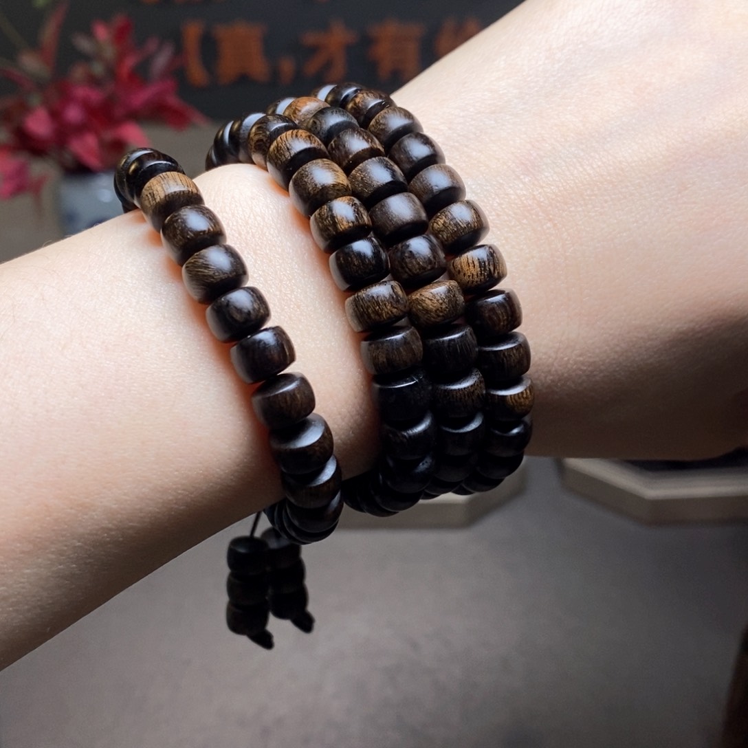 沉香手串越南富森红土瘤疤0.6×108