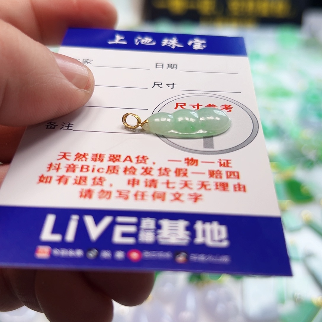 翡翠项链18K金镶嵌翡翠
