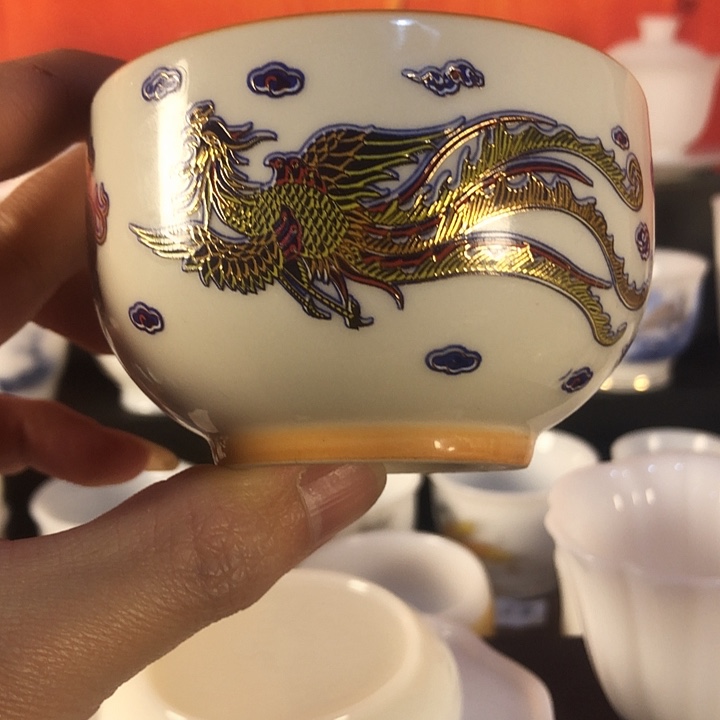 龙凤遇热变色主人杯