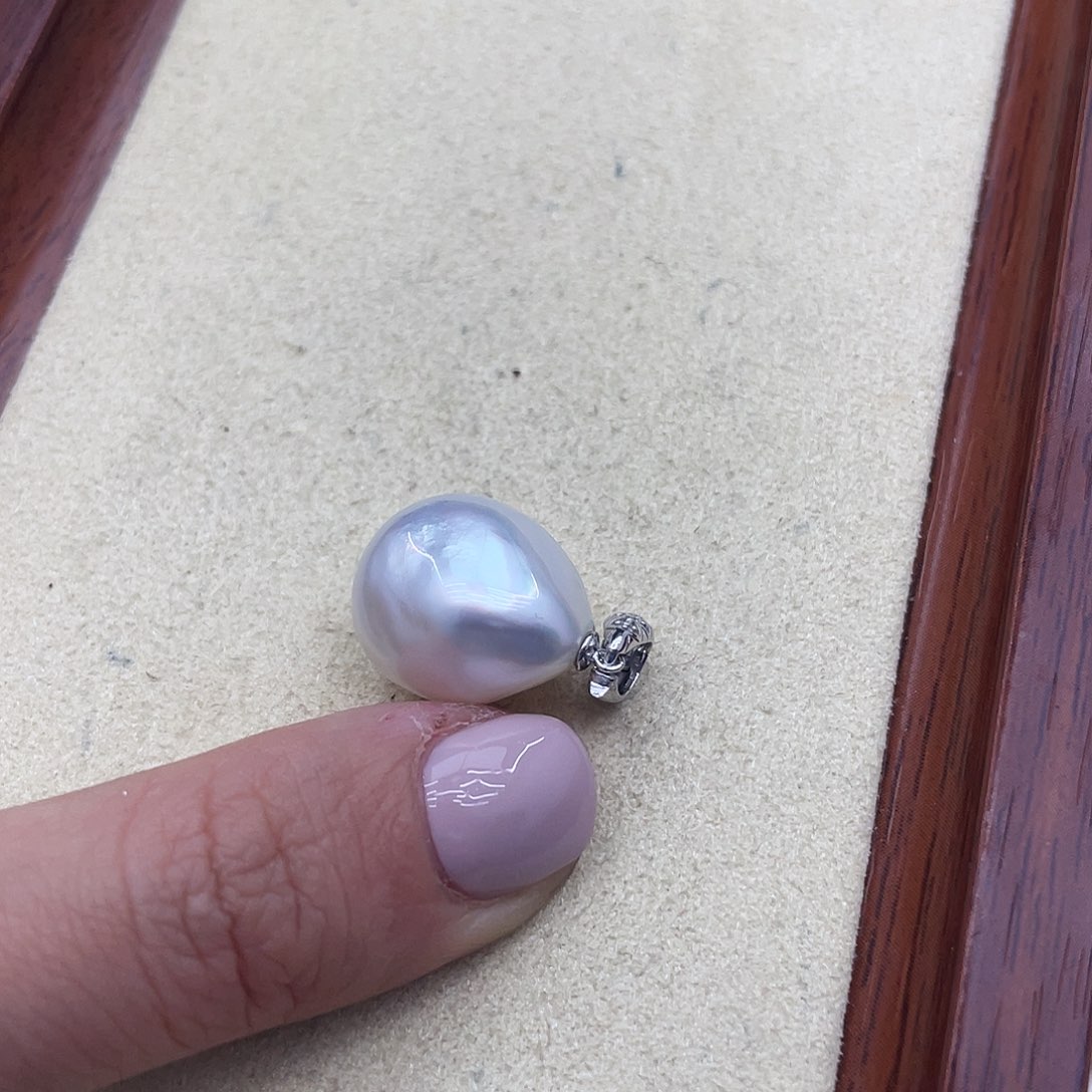 海水珍珠吊坠(不含链)14K金镶嵌