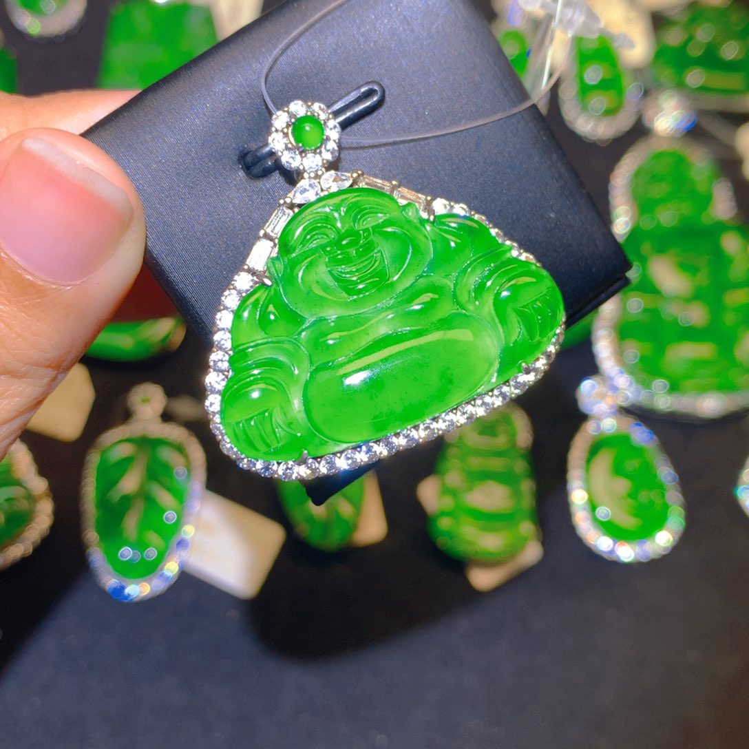 翡翠银S925镶嵌颈饰