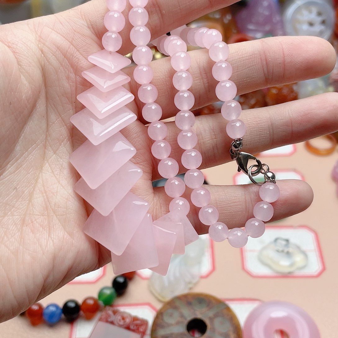 玛瑙/玉髓颈饰合金漠*