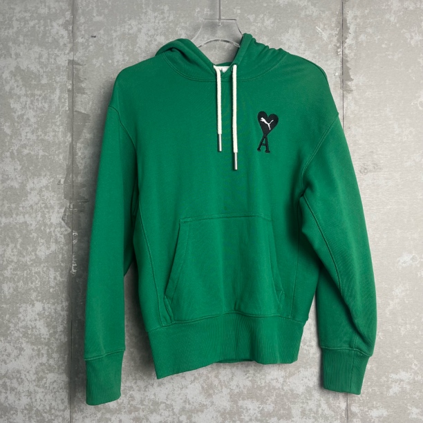 未使用 WE11 DONE XS*1/绿色Puma联名款连帽卫衣帽衫/18283/JP 