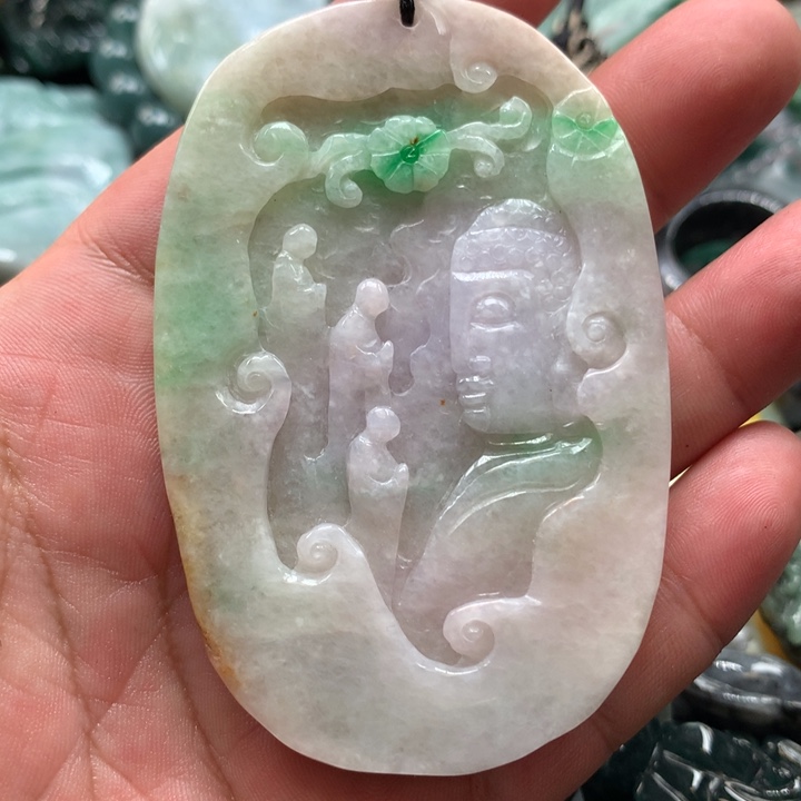 翡翠颈饰未镶嵌保真天然a货翡翠