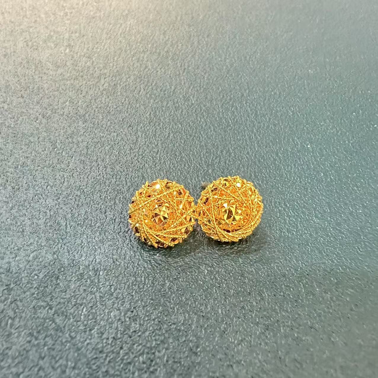 水贝足金耳饰  4.11