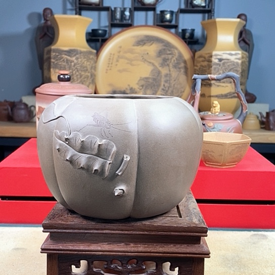 紫砂茶杯南瓜渣斗微瑕