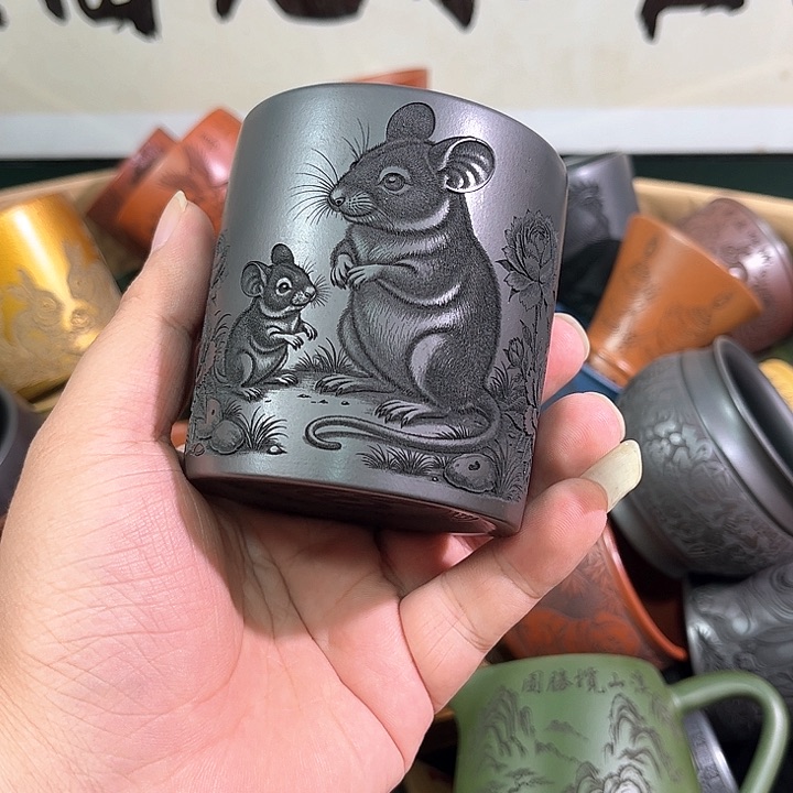 茶杯紫砂全手工紫砂主人杯