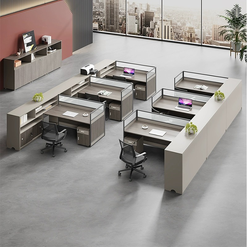 柏牧家具简约现代职员办公桌办公室工位屏风桌椅组合