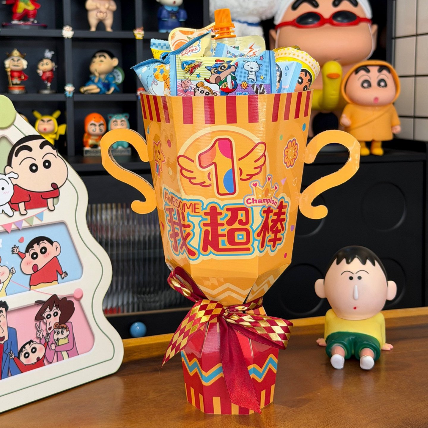 六一儿童节礼物蜡笔小新冠军杯零食礼包送小朋友生日全班同学分享