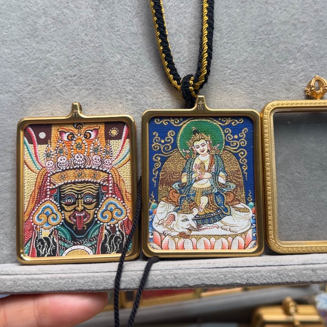 吊坠轩***吻双面铜壳黑金绳