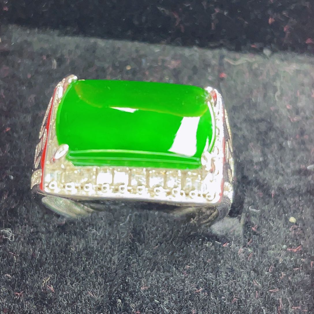 翡翠银S925镶嵌吊坠(不含链)