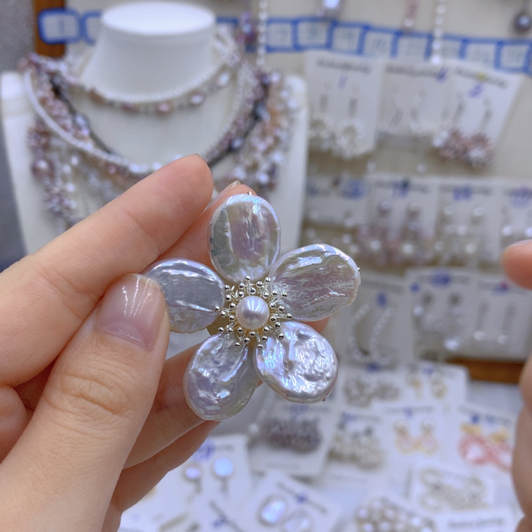 淡水珍珠颈饰银S925镶嵌