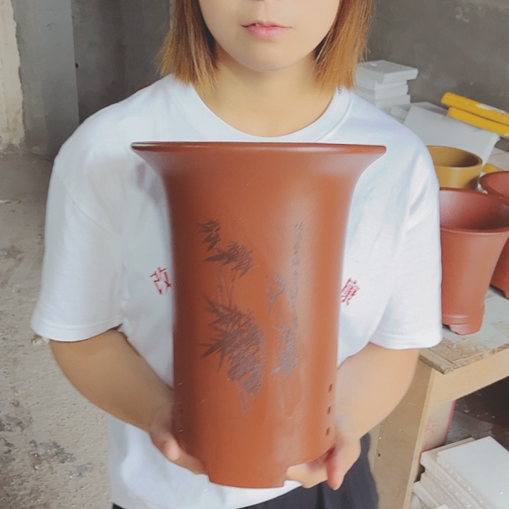 宜兴紫砂精品花盆