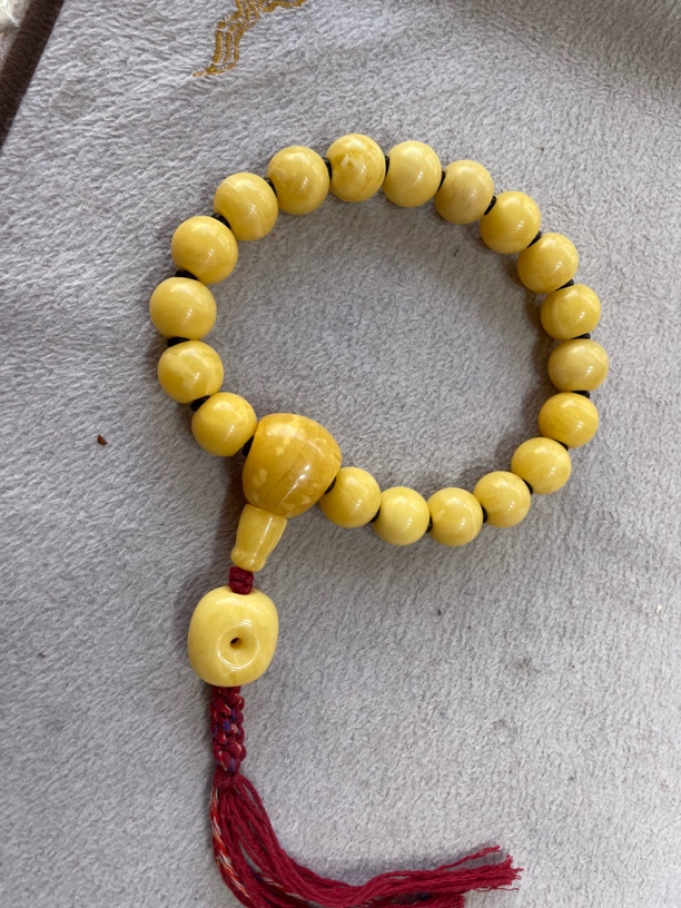藏传蜜蜡蜡，大尺长园珠，25直颈到30