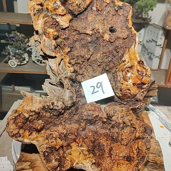 白***硕泥塑29北沉香琥珀木天然造型山水摆件