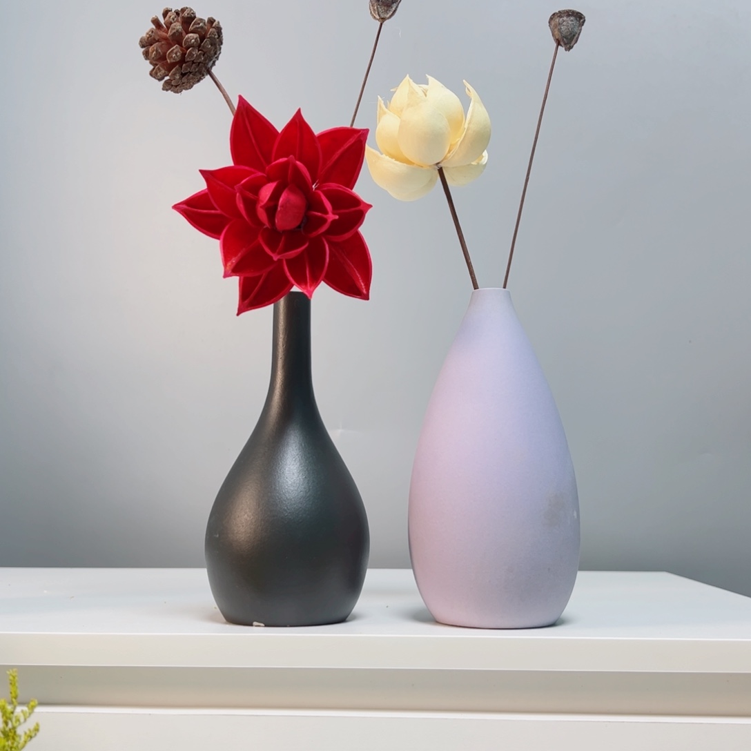 摆件景德镇陶瓷花瓶摆件无孔