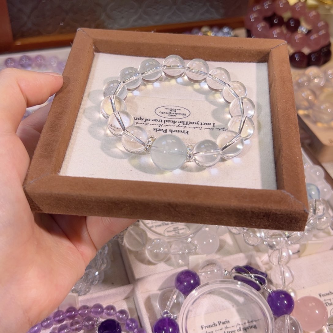 水晶手串未镶嵌薄荷蓝绿碎冰冰 露丝款