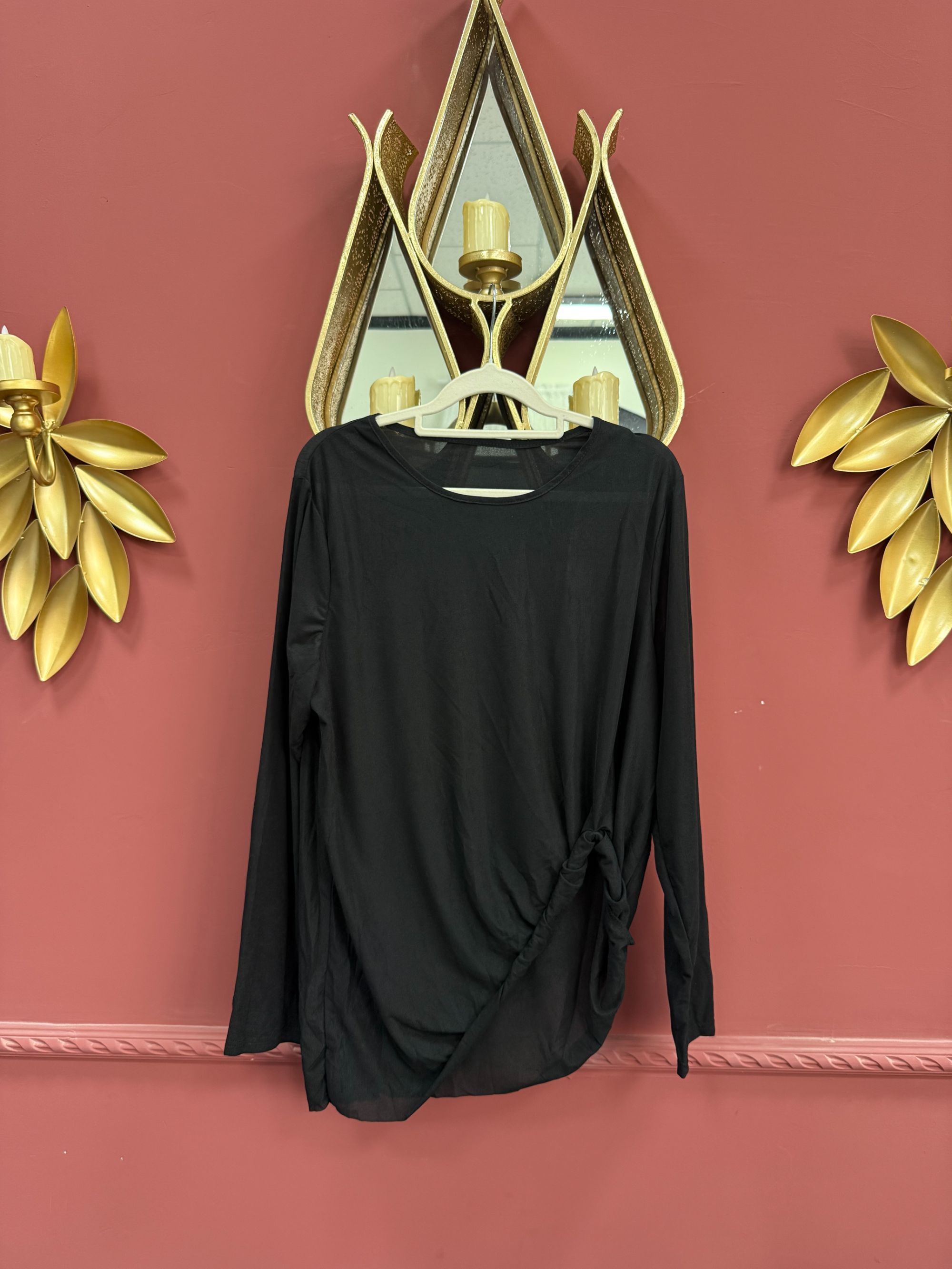 落肩袖染色常规款长袖极简风T恤宽松夏季赫本风晕染